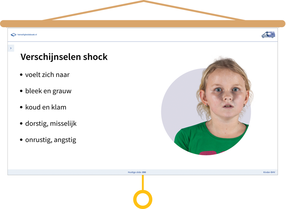 Kinder BHV Presentatie Slide 090 Verschijnselen Shock