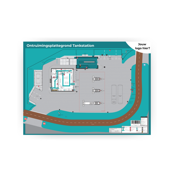 Ontruimingsplattegrond Tankstation - Norm NEN-EN-ISO 7010