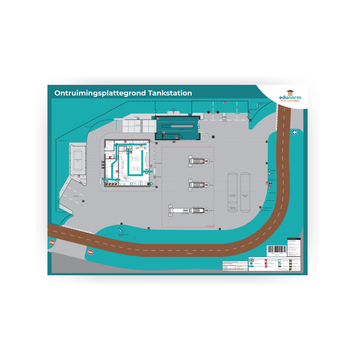 Ontruimingsplattegrond Tankstation - Norm NEN-EN-ISO 7010