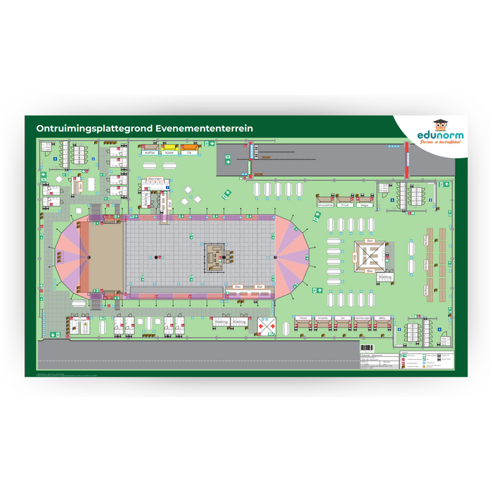 Ontruimingsplattegrond Evenemententerrein - Norm NEN-EN-ISO 7010