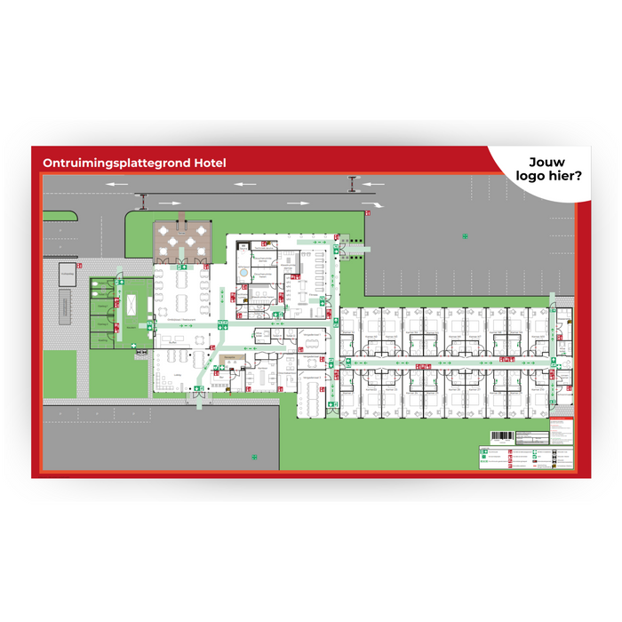 Ontruimingsplattegrond Hotel - Norm NEN-EN-ISO 7010