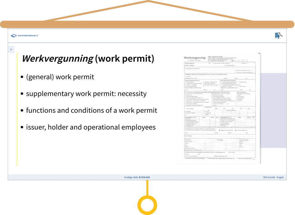 VCA-Combi Engels Presentatie Work Permit