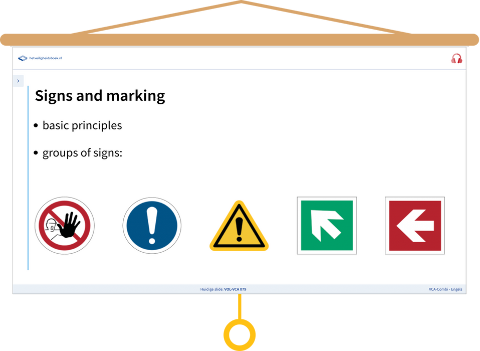 VCA-Combi Engels Presentatie Sings and marking