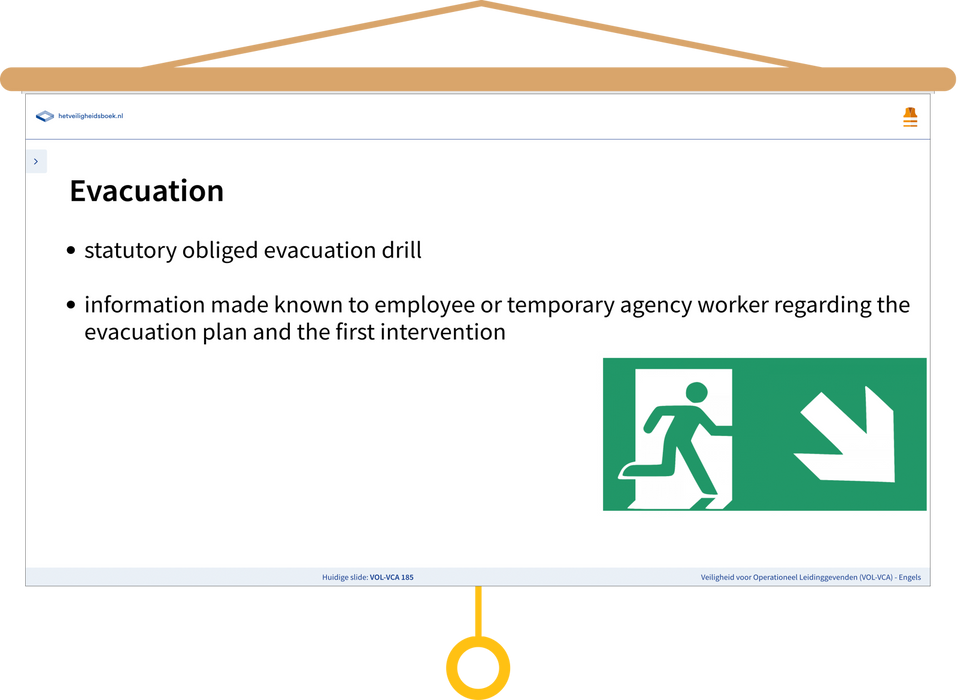 (VOL-VCA) Engels PresentatieEvacuation