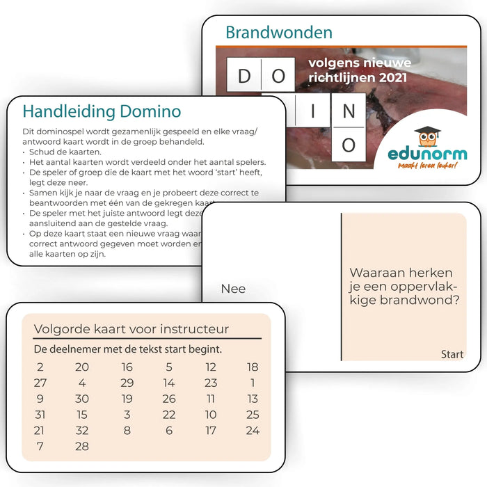 Dominospel Brandwonden