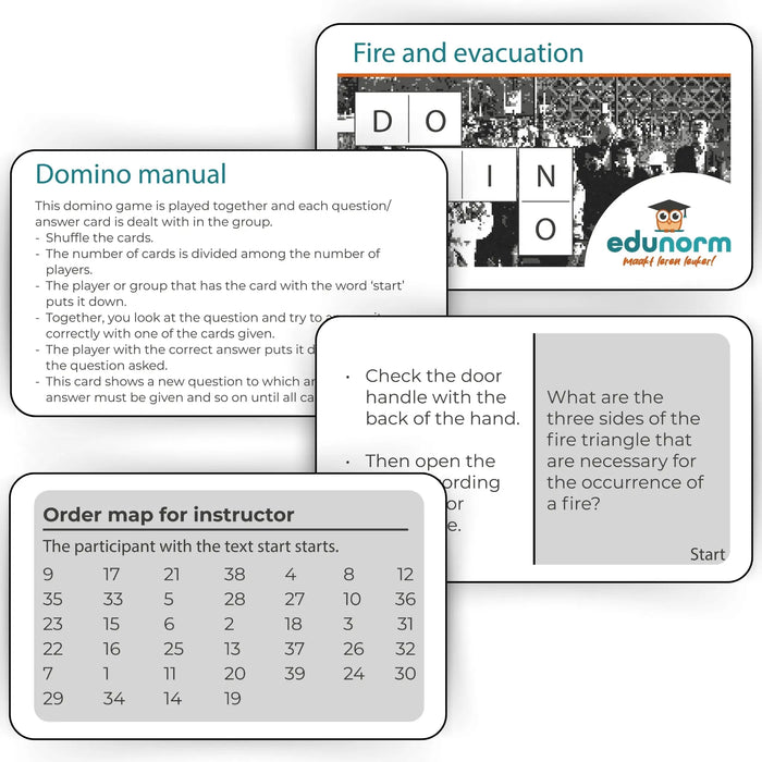 Dominospel Fire and Evacuation – Engelstalig