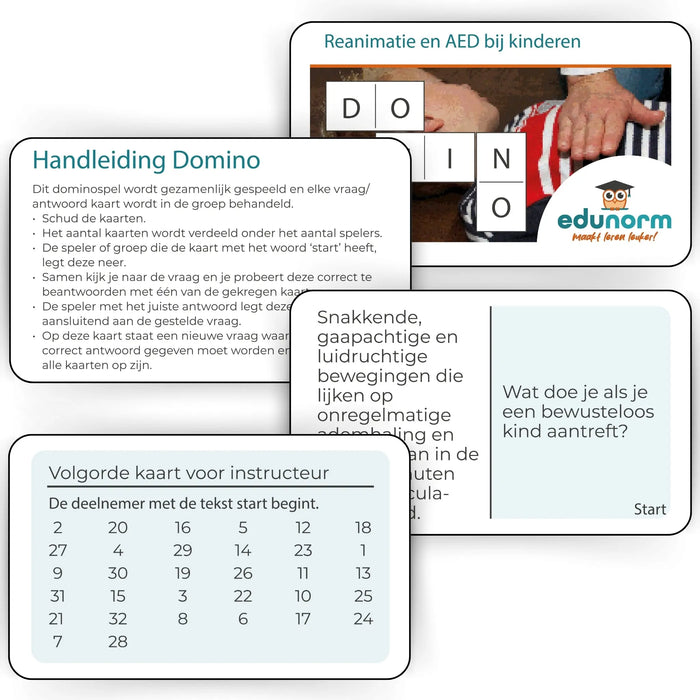 Dominospel Reanimatie en AED bij kinderen