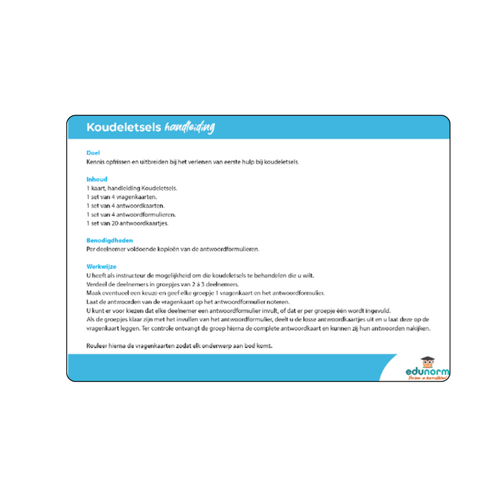 Opleidingsset Koudeletsels
