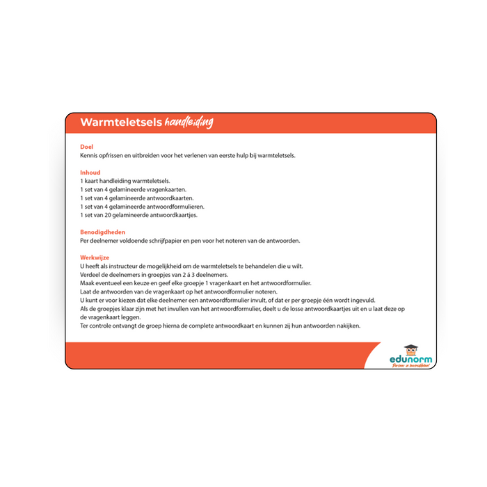 Opleidingsset Warmteletsels