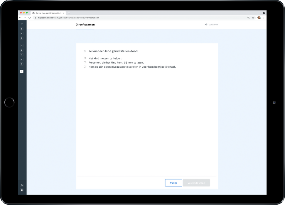 Eerste Hulp aan Kinderen Herhaling E-learning