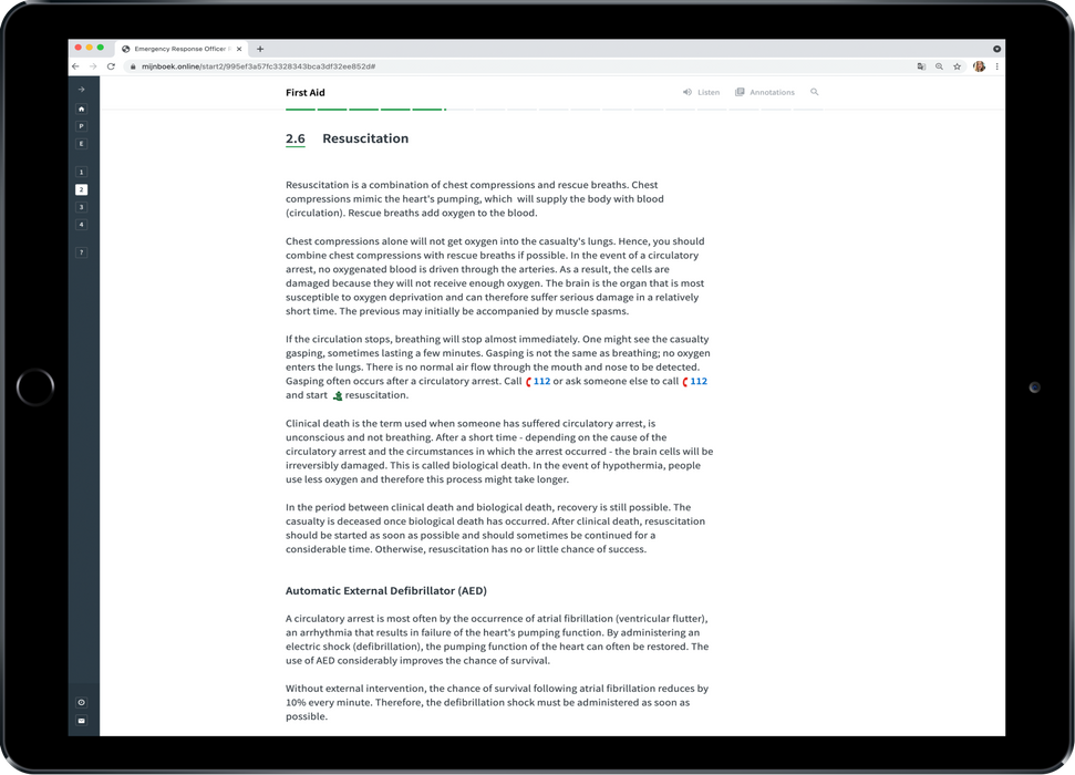 Bedrijfshulpverlener (BHV) Herhaling Engels E-learning
