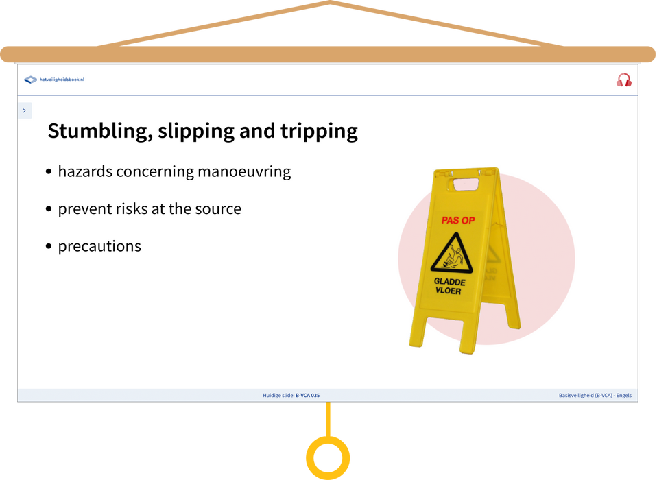Basisveiligheid (B-VCA) Engels Presentatie Stumbling, Slipping and tripping