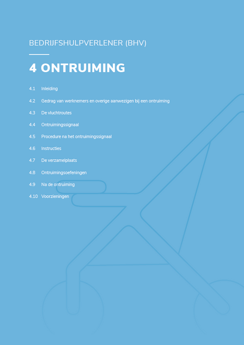 Bedrijfshulpverlener cursusboek (BHV) 4 Ontruiming