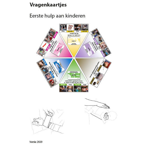 Vragenkaartjes Eerste hulp aan kinderen bordspel