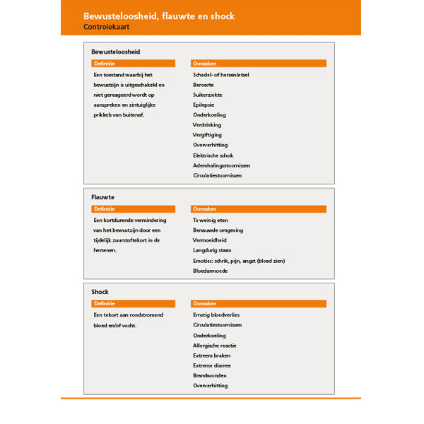 Digitale Opleidingsset Bewusteloosheid, flauwte en shock