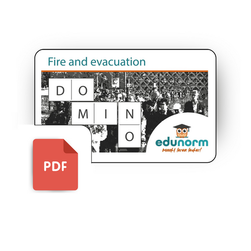 Digitale Dominospel Fire and Evacuation – Engelstalig