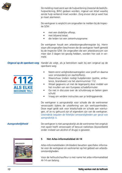 Heftruck Cursusboek Ongevallen