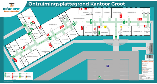 Ontruimingsplattegrond Kantoor groot 1414