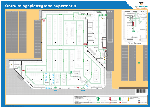 Ontruimingsplattegrond Supermarkt 7010