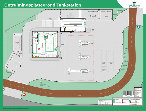 Ontruimingsplattegrond Tankstation 7010