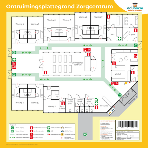 Ontruimingsplattegrond Zorgcentrum 1414