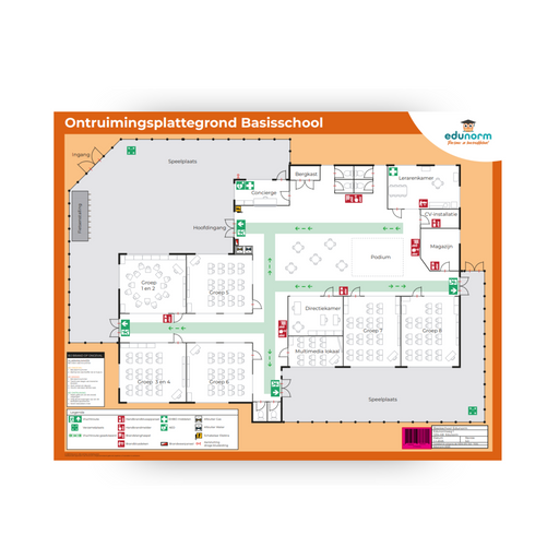 Ontruimingsplattegrond basisschool