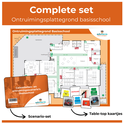 Ontruimingsplattegrond basisschool complete set