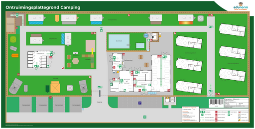 Ontruimingsplattegrond camping 7010