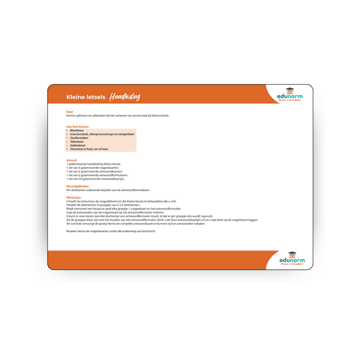 Opleidingsset Kleine letsels