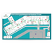Table-top ontruimingsplattegrond Kantoor Groot