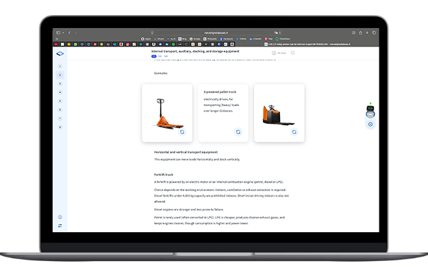 Veilig werken met de heftruck Engels E-learning