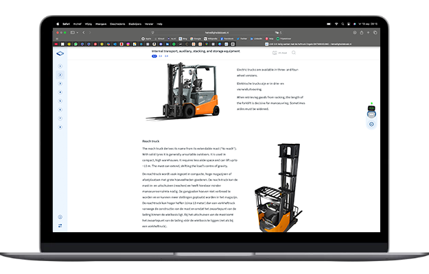 Veilig werken met de heftruck Engels E-learning