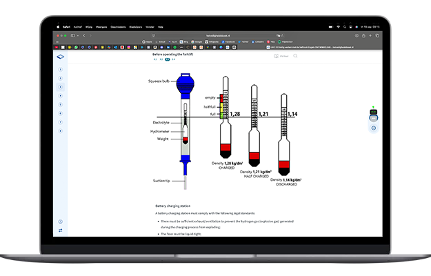 Veilig werken met de heftruck Engels E-learning