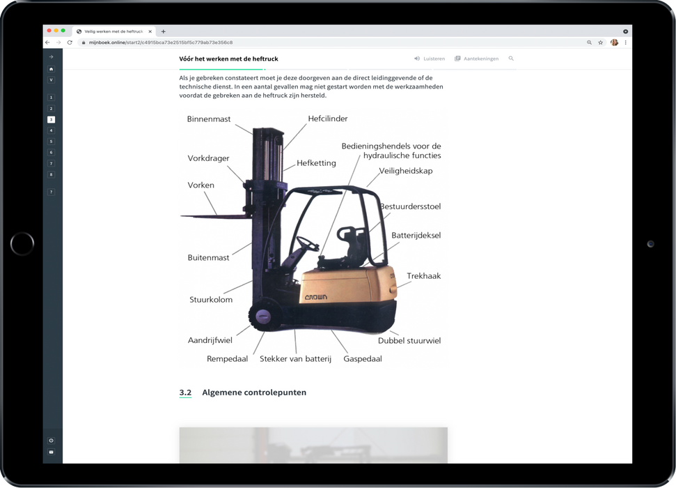 Veilig werken met de heftruck E-learning Voor het werken met de heftruck