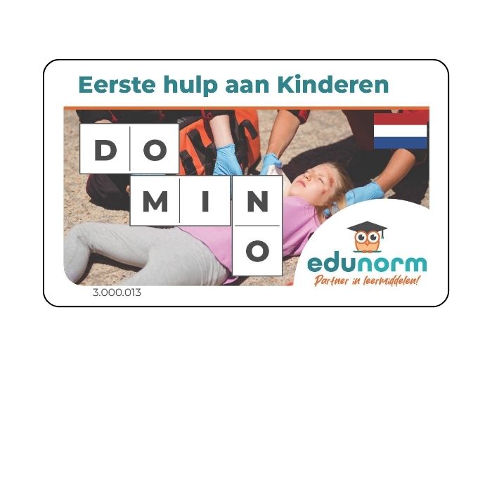 Voorkant van het digitaal dominospel Eerste Hulp aan Kinderen