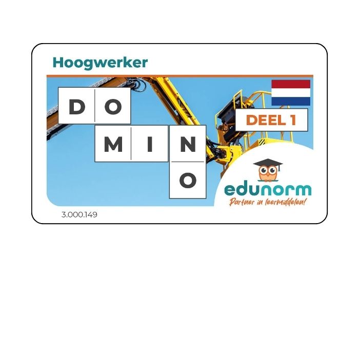 Voorkant van het digitaal dominospel Hoogwerker – Deel 1