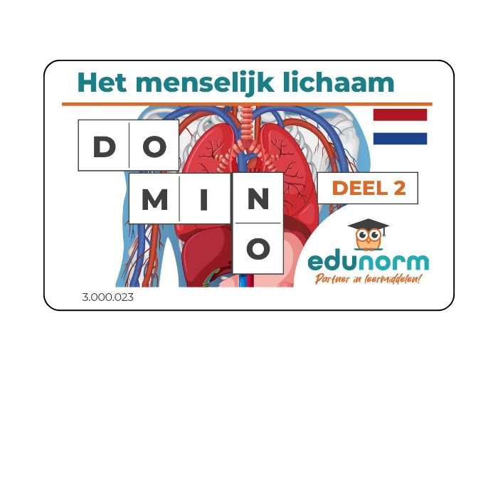 Voorkant van het digitaal dominospel Het Menselijk Lichaam – Deel 2