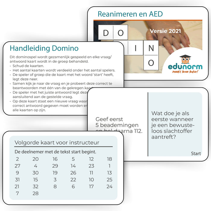 Dominospel Reanimeren en AED 2021