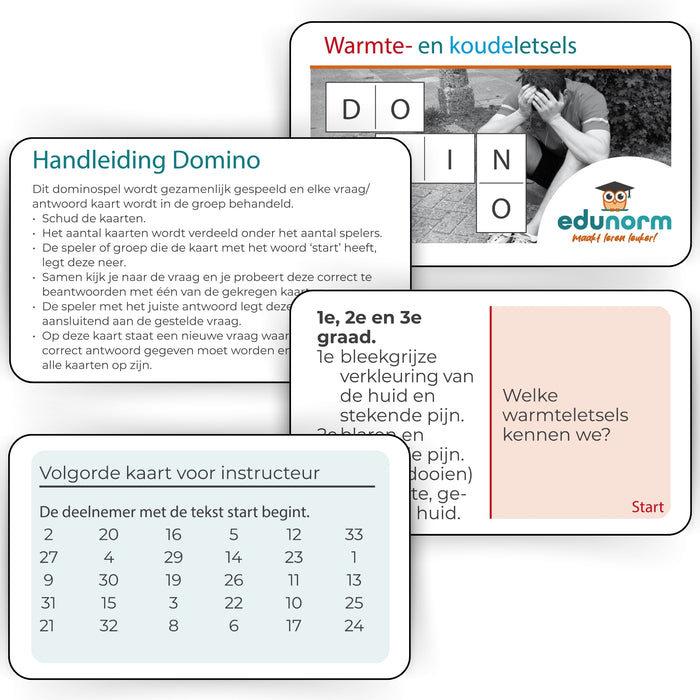 Dominospel Warmte- en koudeletsels